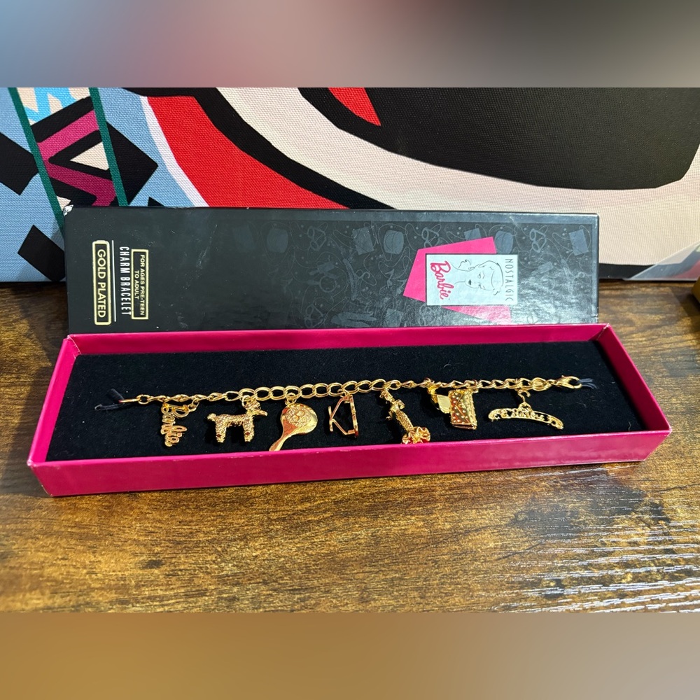 Barbie Vintage Charm Bracelet Gold Plated
